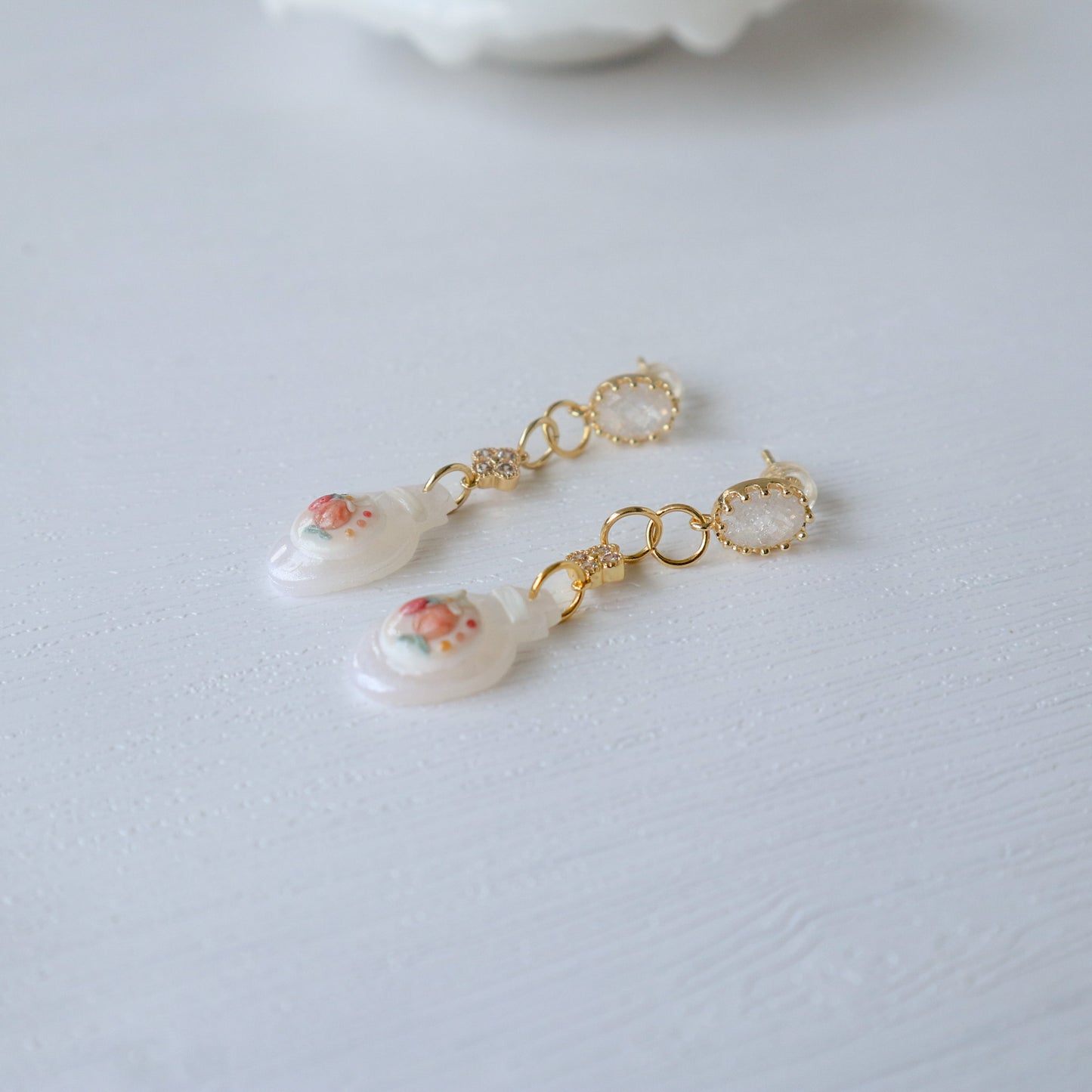 Peachy Strawberry Perfume Earrings