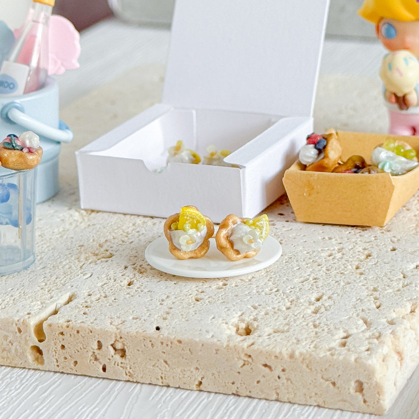 Lemon Meringue Tart Stud Earrings