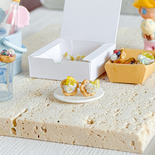 Lemon Meringue Tart Stud Earrings