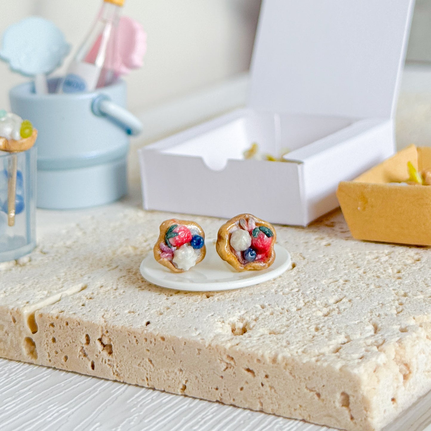 Mixed Berries Swirl Tart Stud Earrings