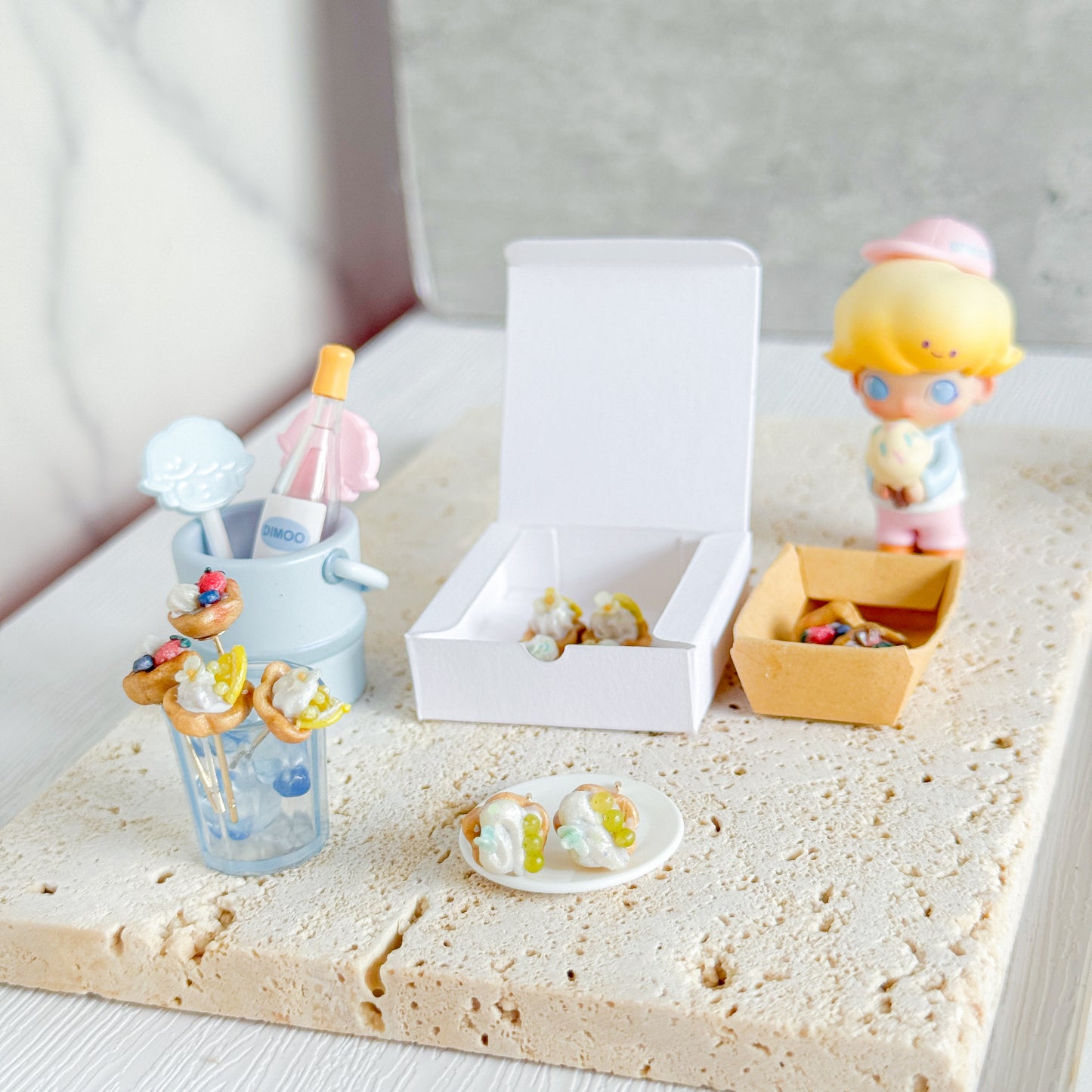 Green Grape Muscat Tart Stud Earrings