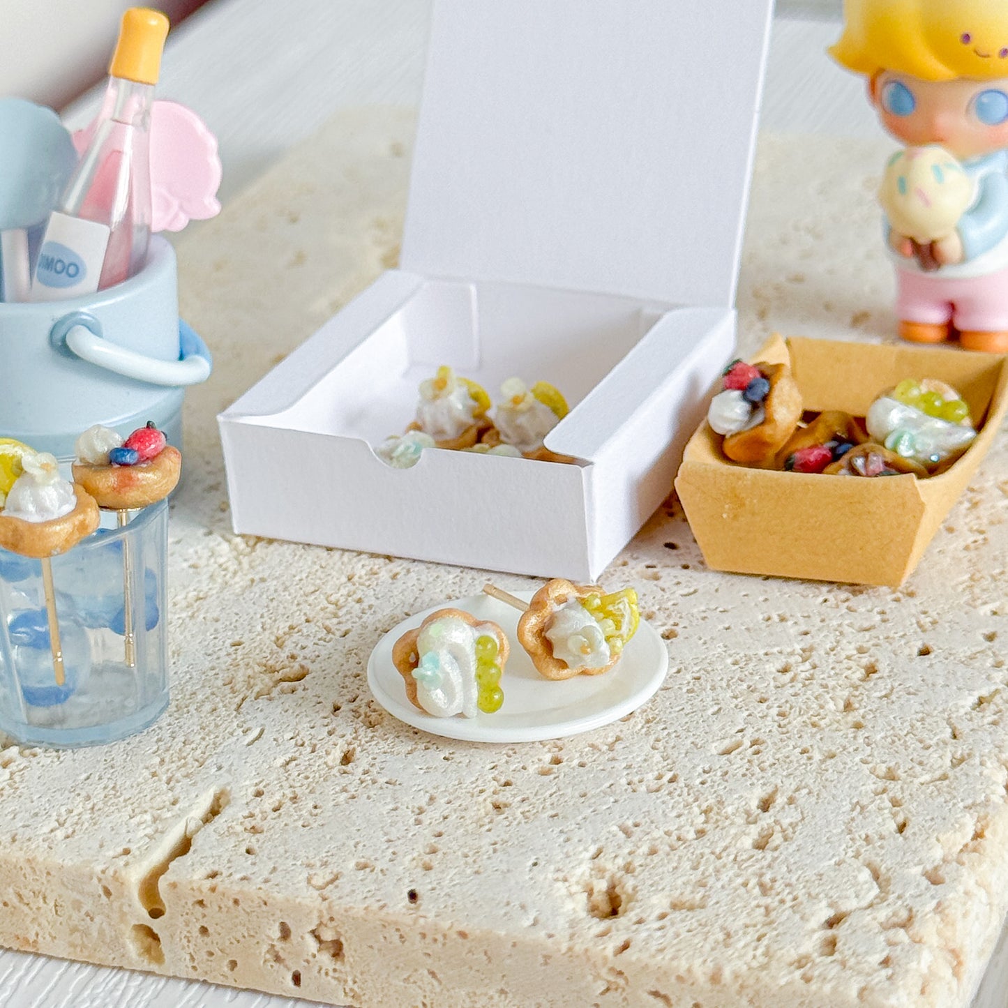 Lemon Meringue Tart Stud Earrings