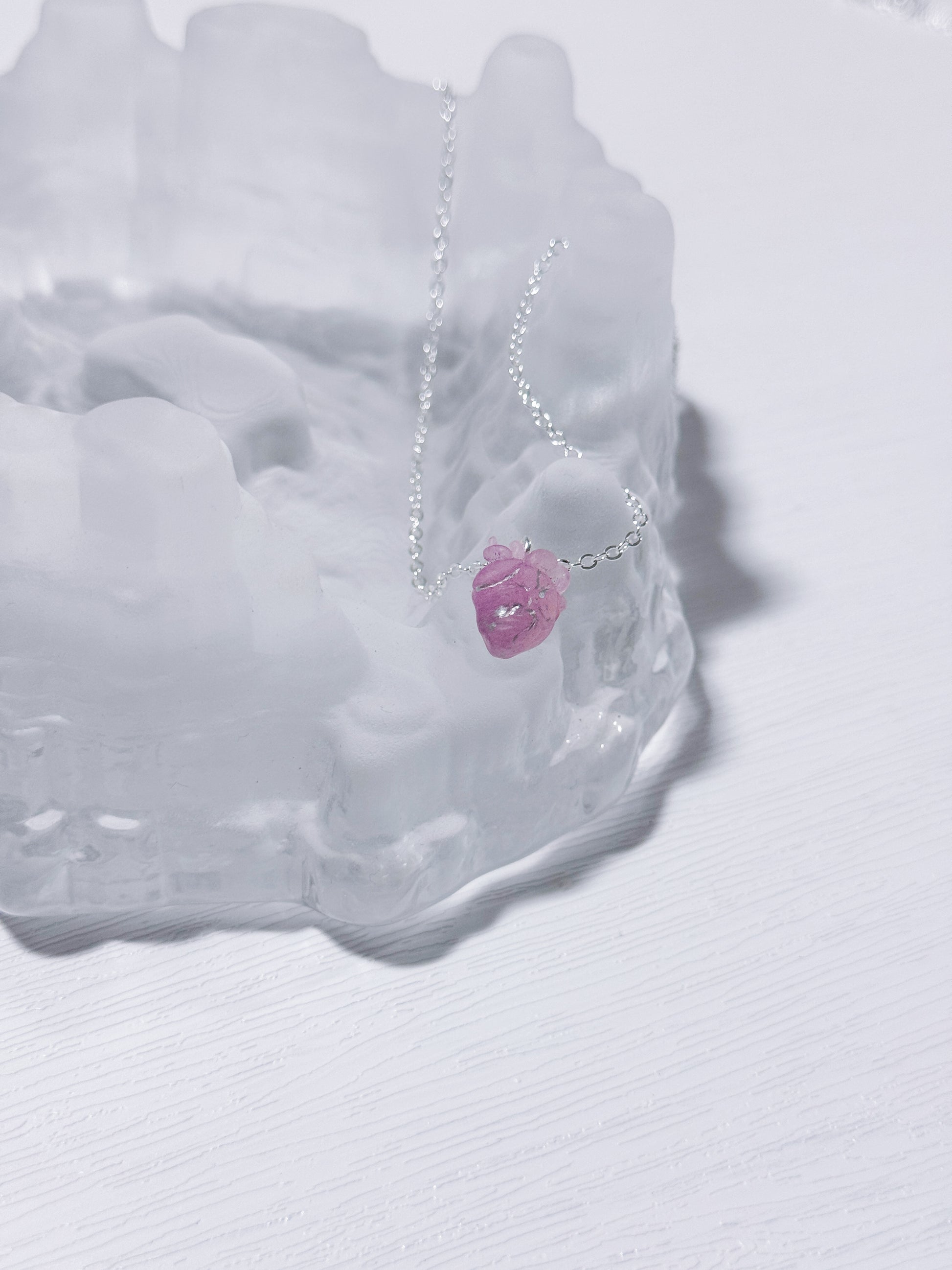 Victoria Heart Necklace [Ash Violet] - Charlotte's Outré