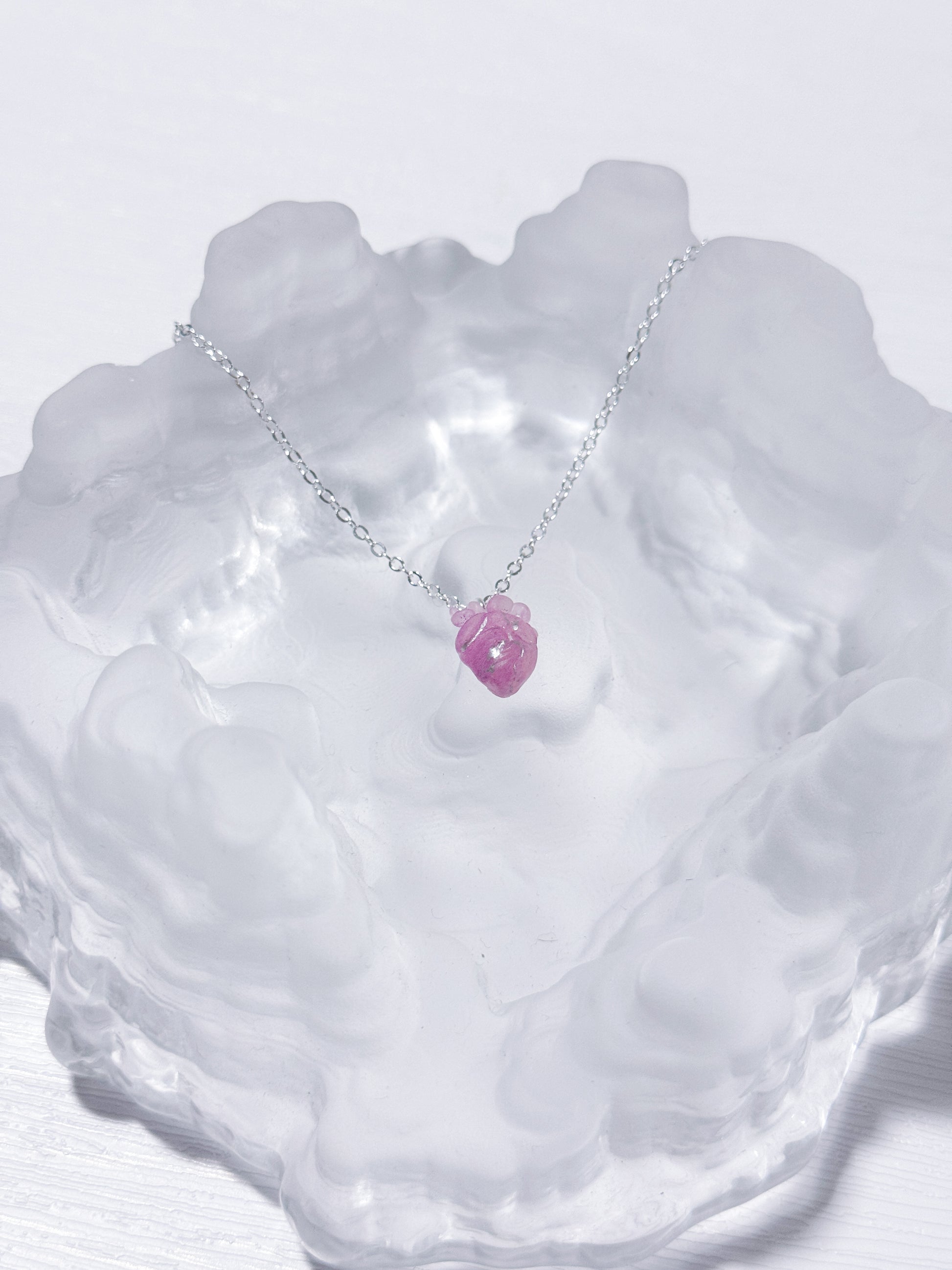 Victoria Heart Necklace [Ash Violet] - Charlotte's Outré
