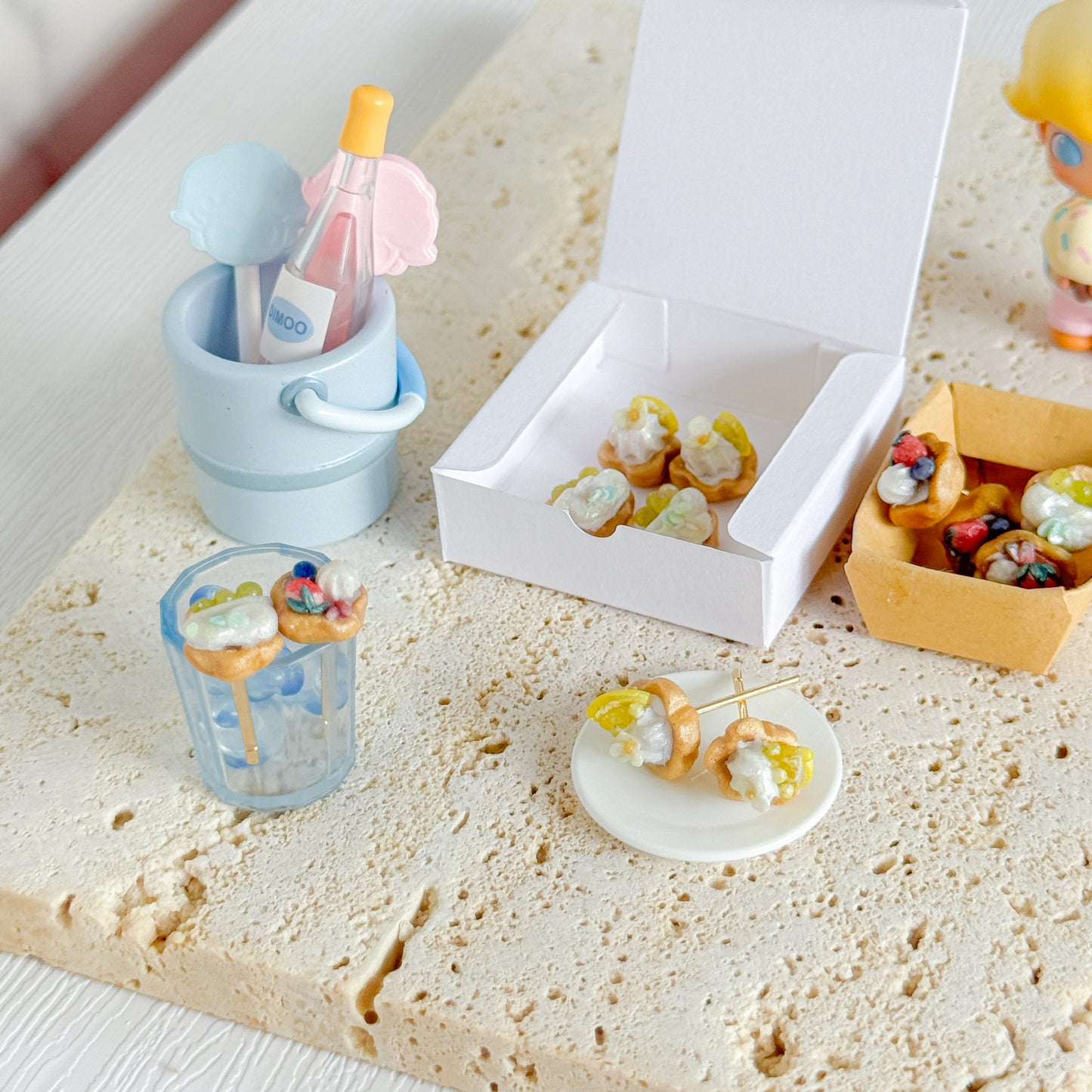 Lemon Meringue Tart Stud Earrings