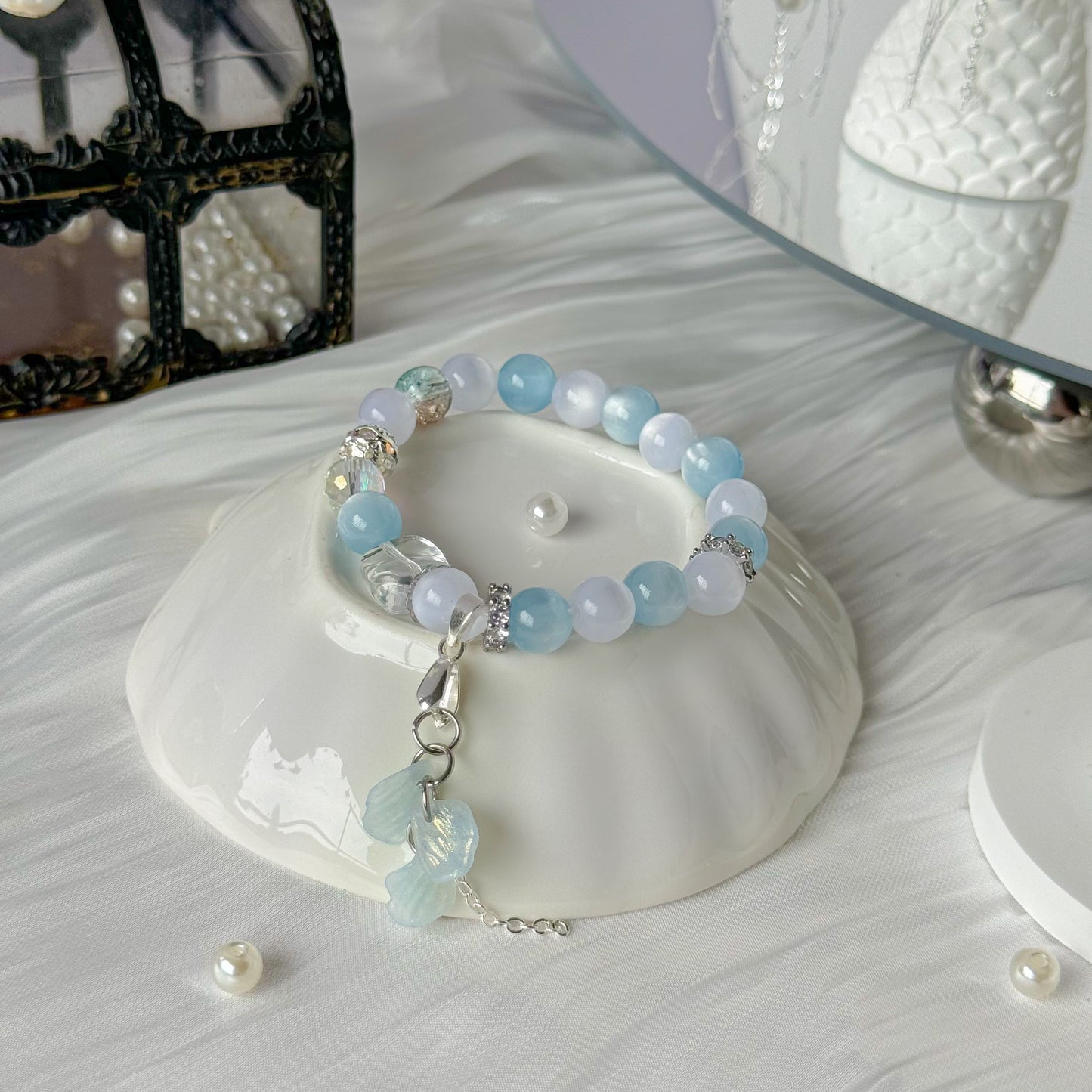 Selena's Aquamarine Crystal Bracelet